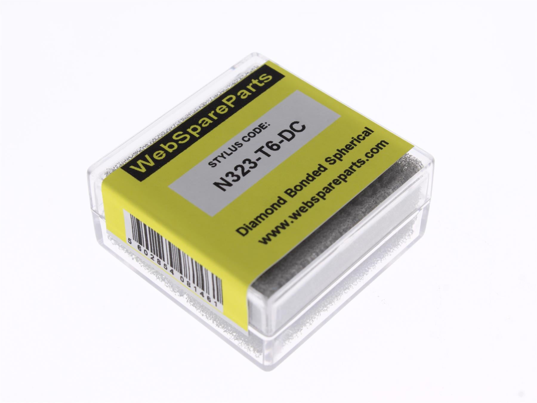 Aguja para tocadiscos N323-T6-DC con punta esférica diamantada