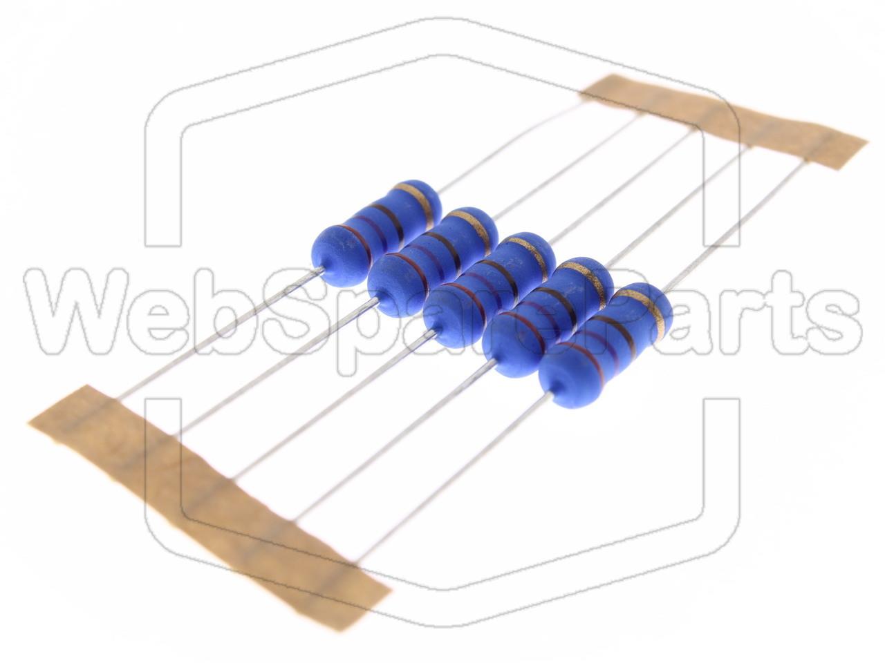 5x Resistencia de película metálica 270R 2W ±5% Ø5x12mm