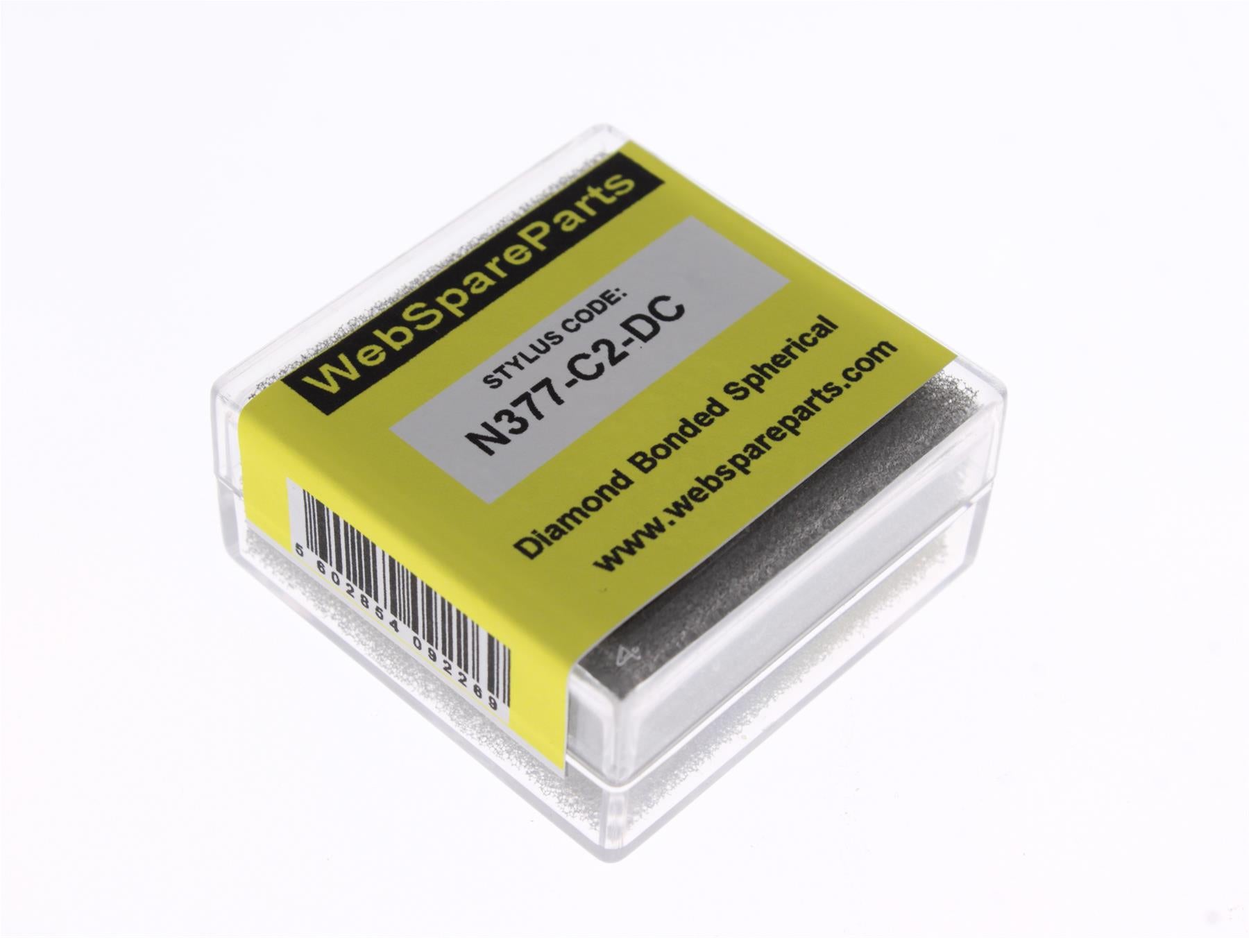 Aguja para tocadiscos N377-C2-DC con punta esférica diamantada