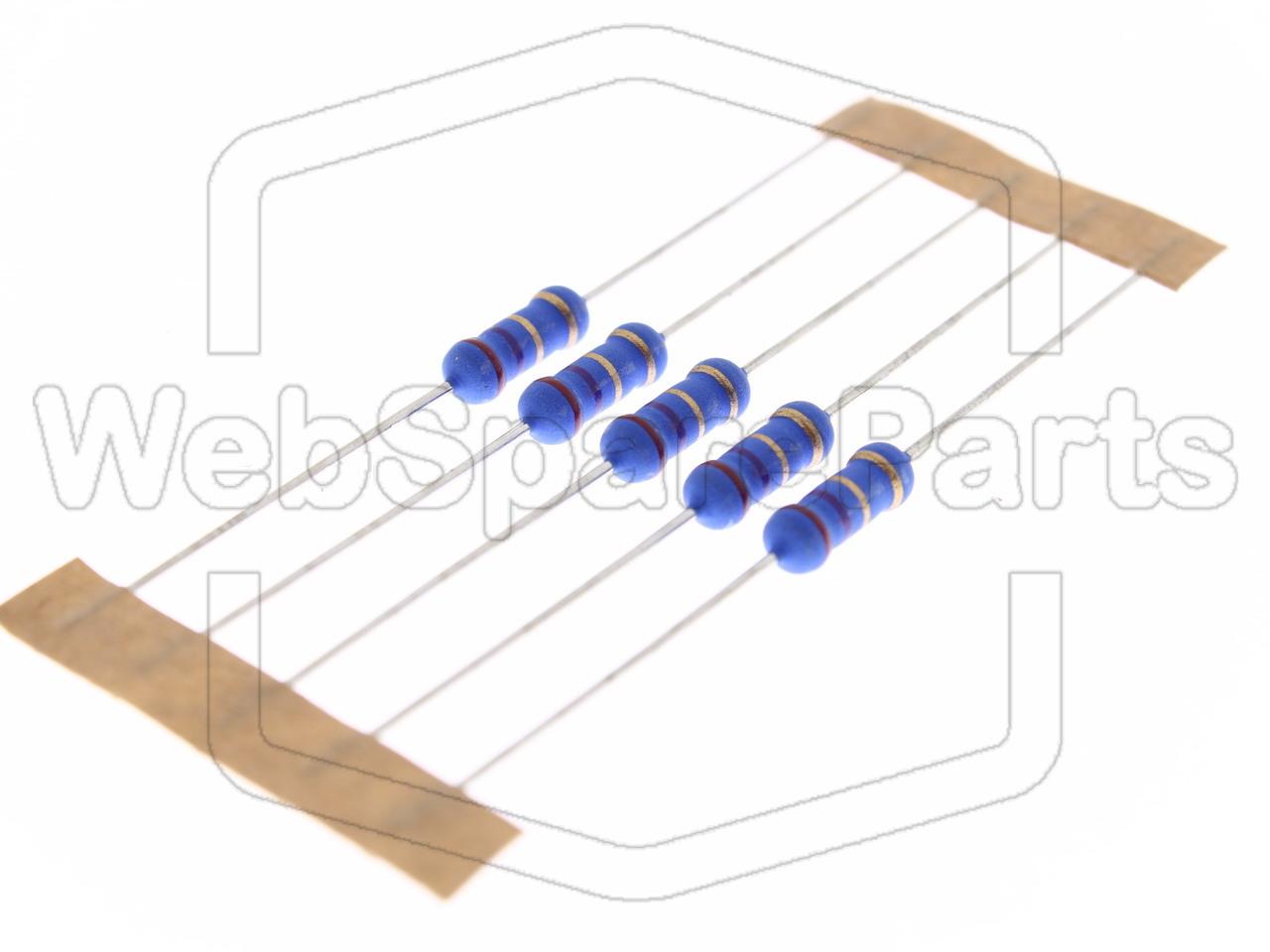 5x Resistencia de película metálica 2.7R 1W ±5% Ø4x10mm