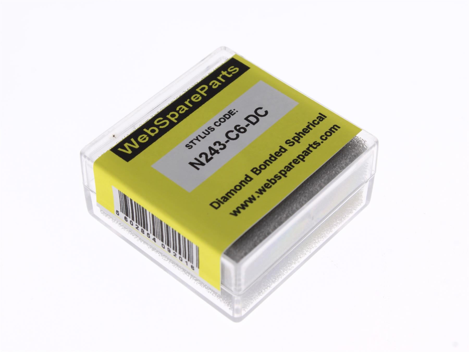 Aguja para tocadiscos N243-C6-DC con punta esférica diamantada