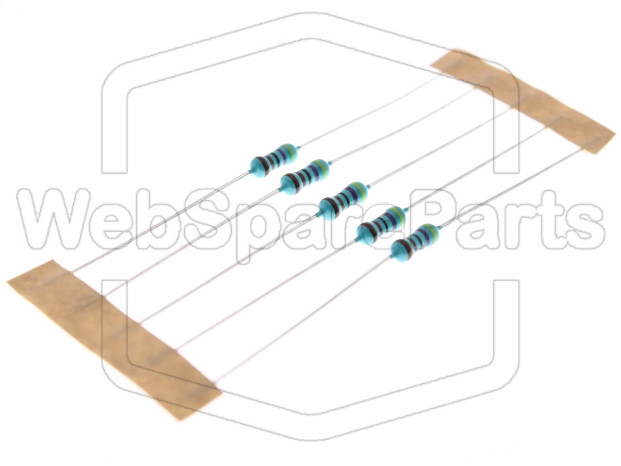 5x Resistencia de película metálica 4.7kR 0.6W ±1% Ø2.5x6.8mm
