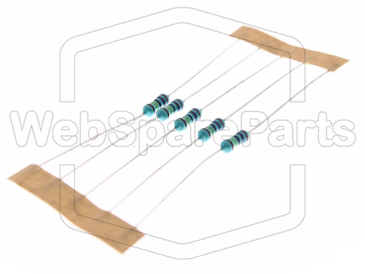5x Resistencia de película metálica 2.7MR 0.6W ±1% Ø2.5x6.8mm