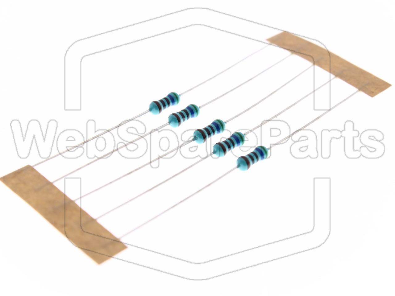 5x Resistencia de película metálica 560R 0.6W ±1% Ø2.5x6.8mm