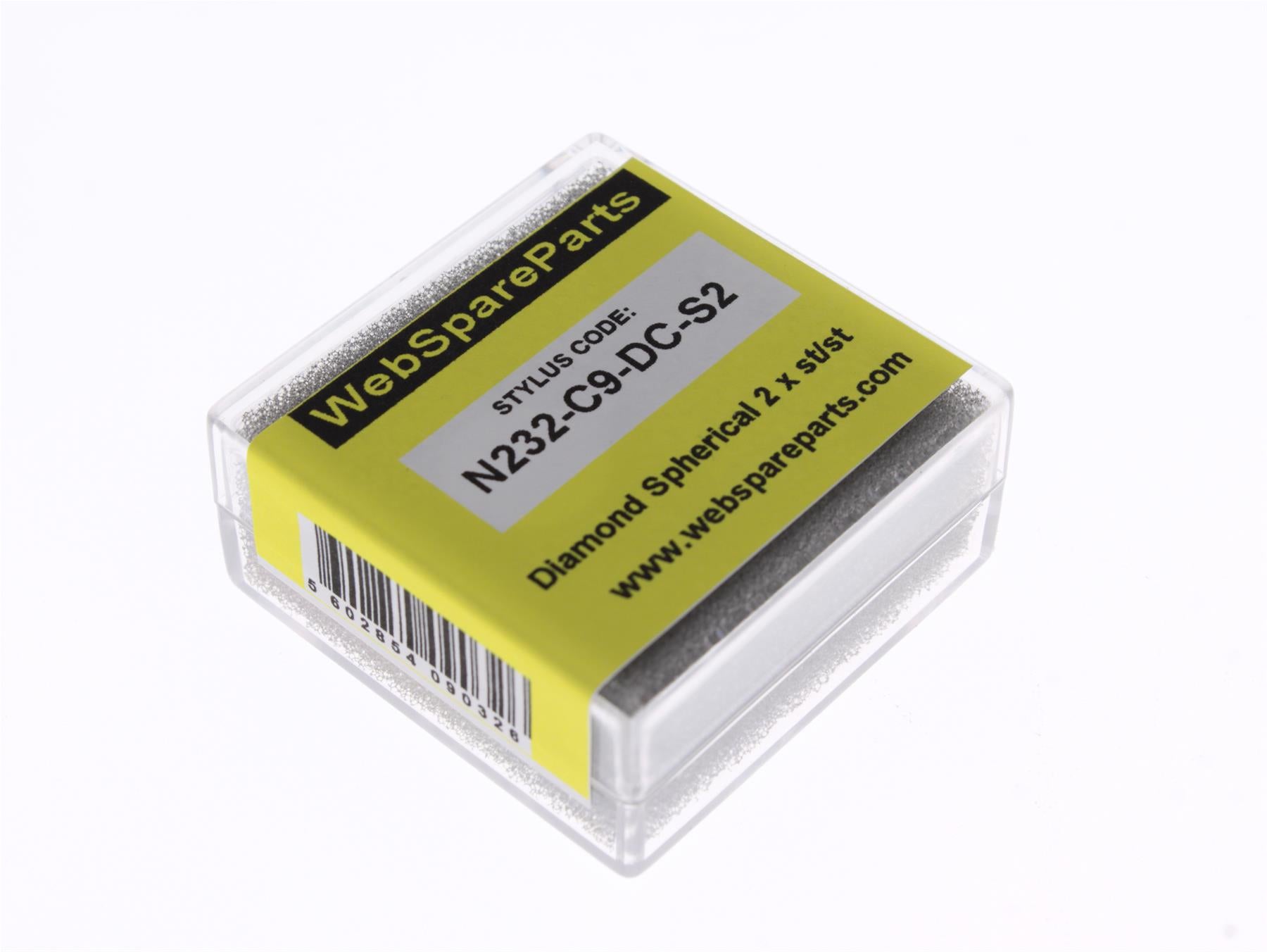 Aguja para tocadiscos N232-C9-DC-S2 con punta esférica diamantada (doble)