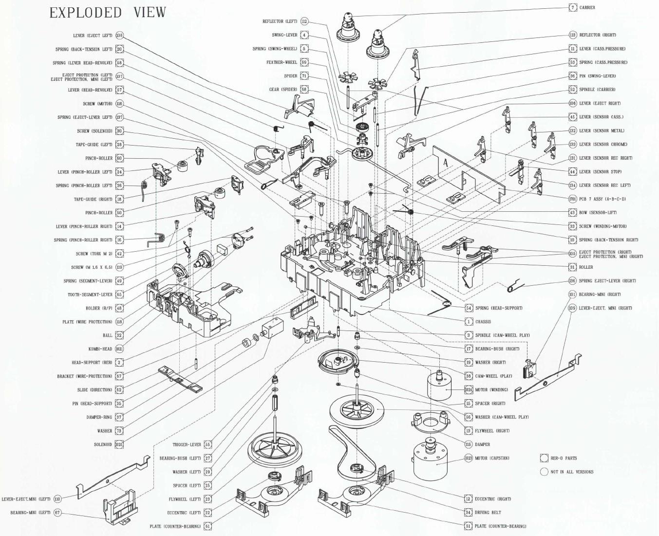 Engranaje avance/retroceso para pletina de casete – Bang & Olufsen Beosound Century
