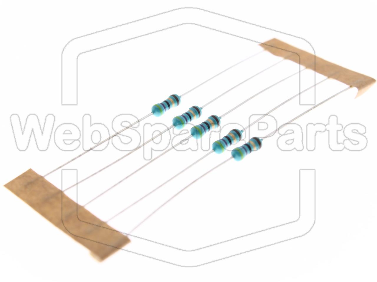 5x Resistencia de película metálica 47R 0.6W ±1% Ø2.5x6.8mm