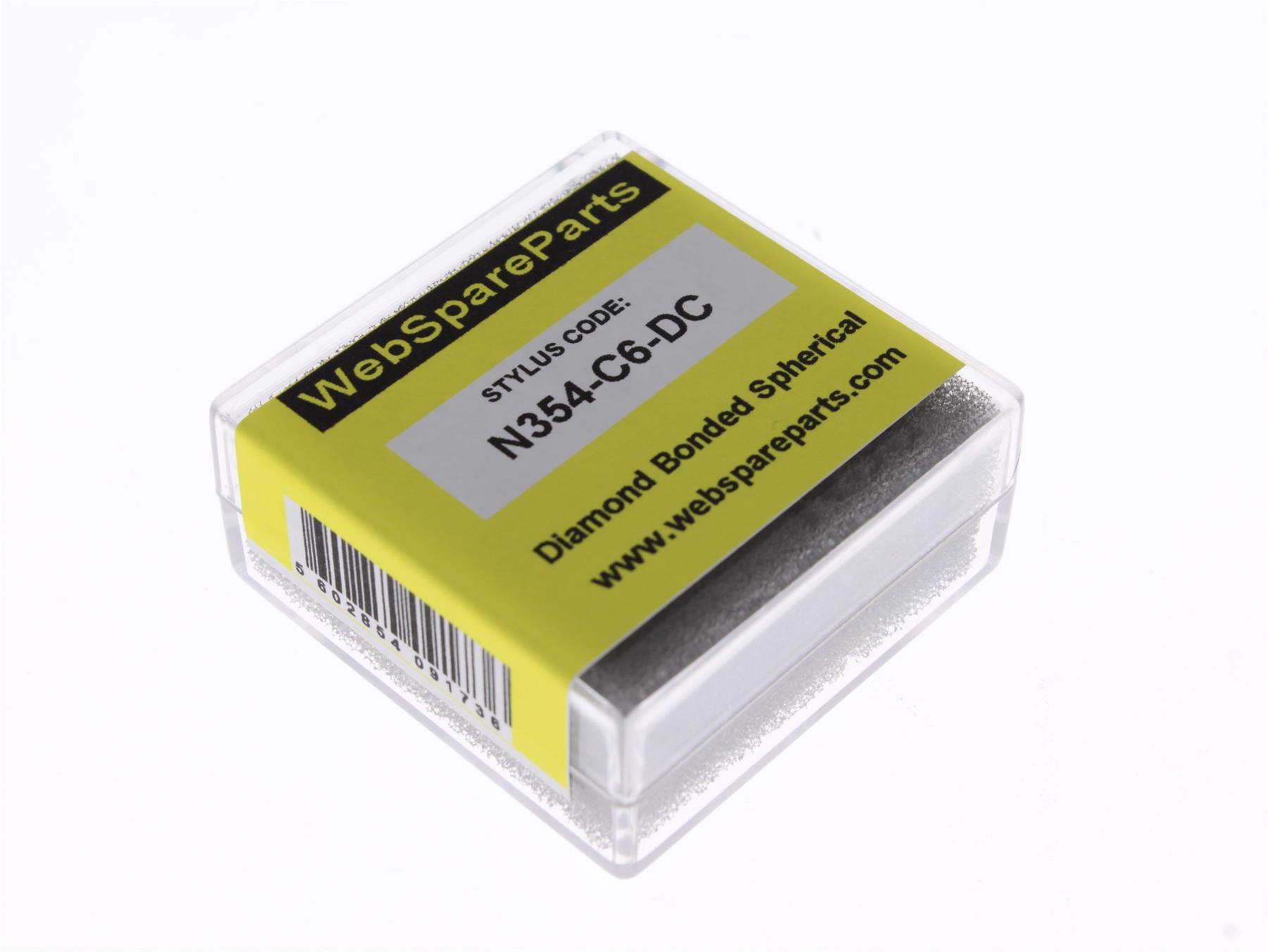 Aguja para tocadiscos N354-C6-DC con punta esférica diamantada