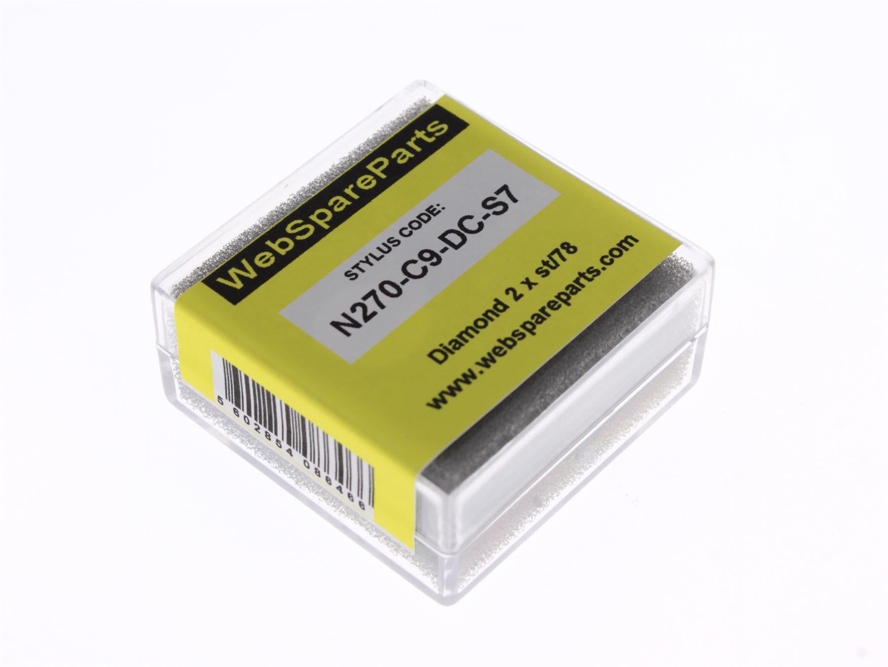Aguja para tocadiscos N270-C9-DC-S7 con punta esférica diamantada