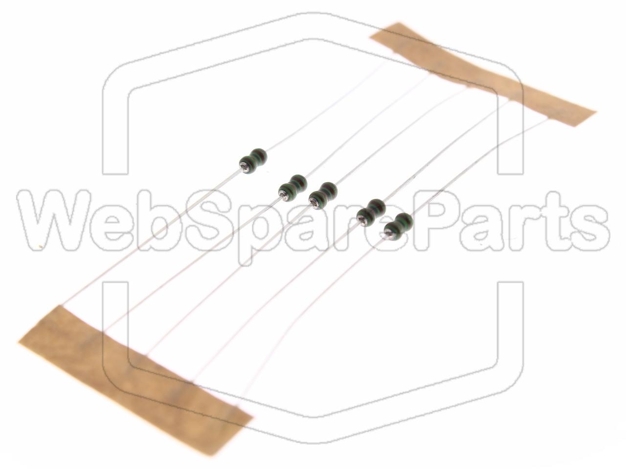 5x Resistencia de película metálica 11kR 0.25W ±1% Ø1.9x3.7mm