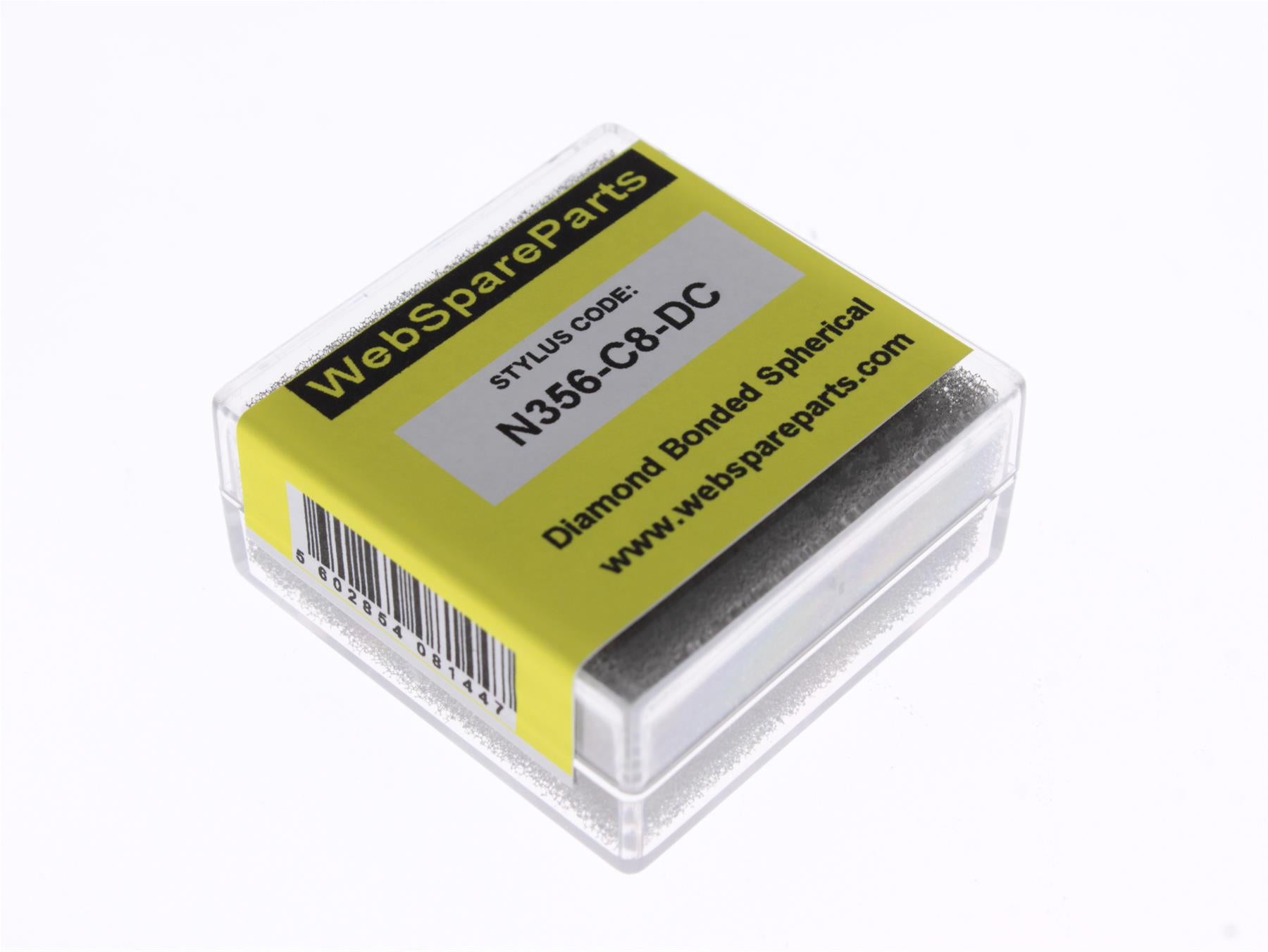 Aguja para tocadiscos N356-C8-DC con punta esférica diamantada