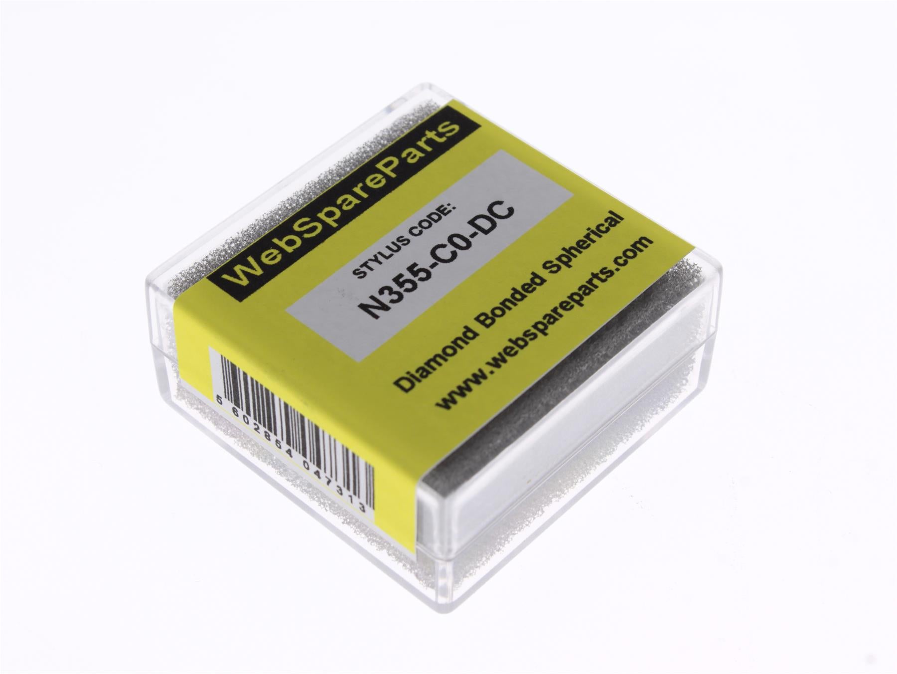 Aguja para tocadiscos N355-C0-DC con punta esférica diamantada