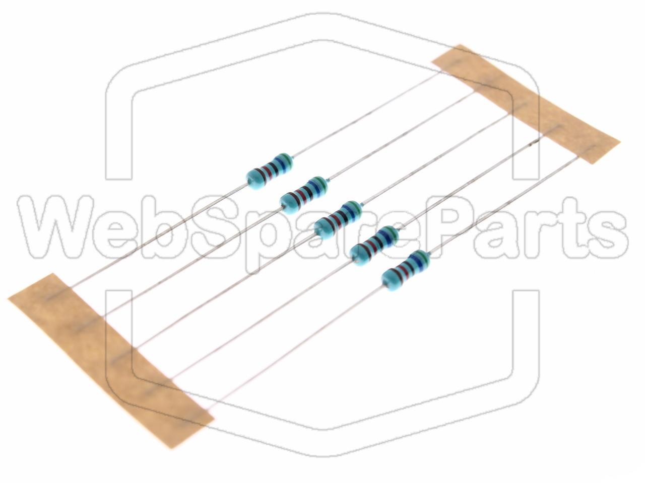 5x Resistencia de película metálica 56kR 0.6W ±1% Ø2.5x6.8mm