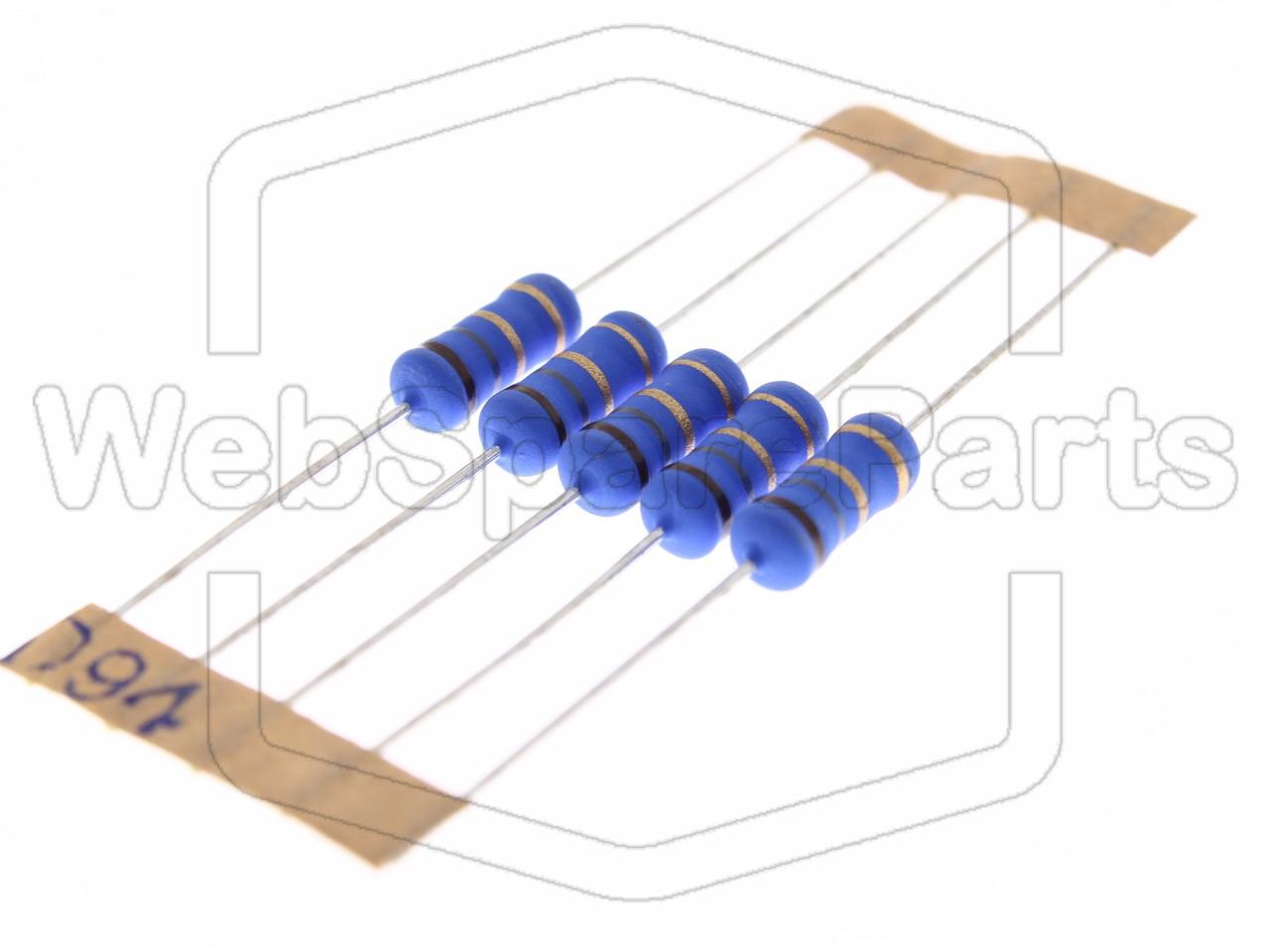 5x Resistencia de película metálica 1.8R 2W ±5% Ø5x12mm