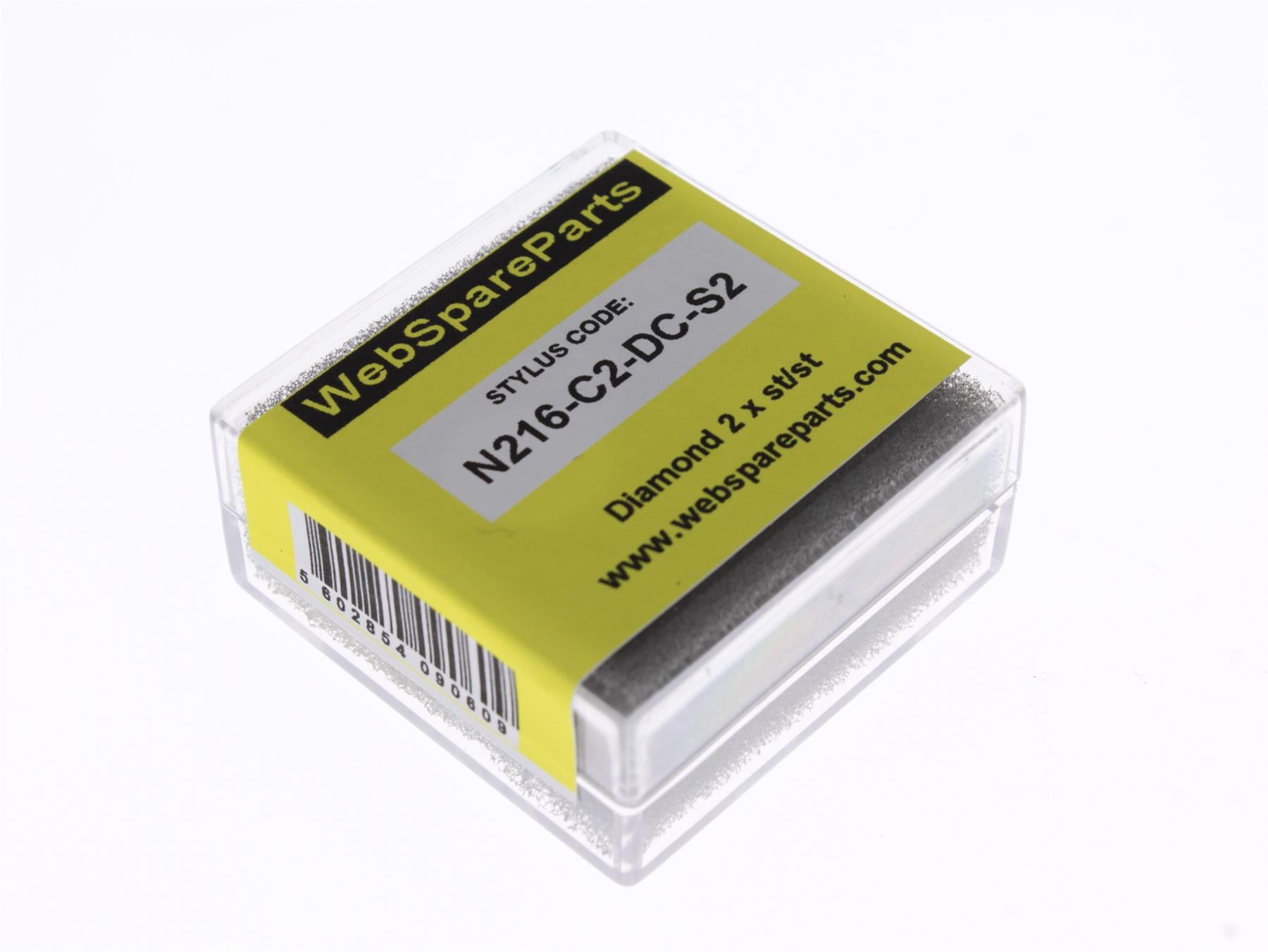 Aguja para tocadiscos N216-C2-DC-S2 con punta esférica diamantada (doble)