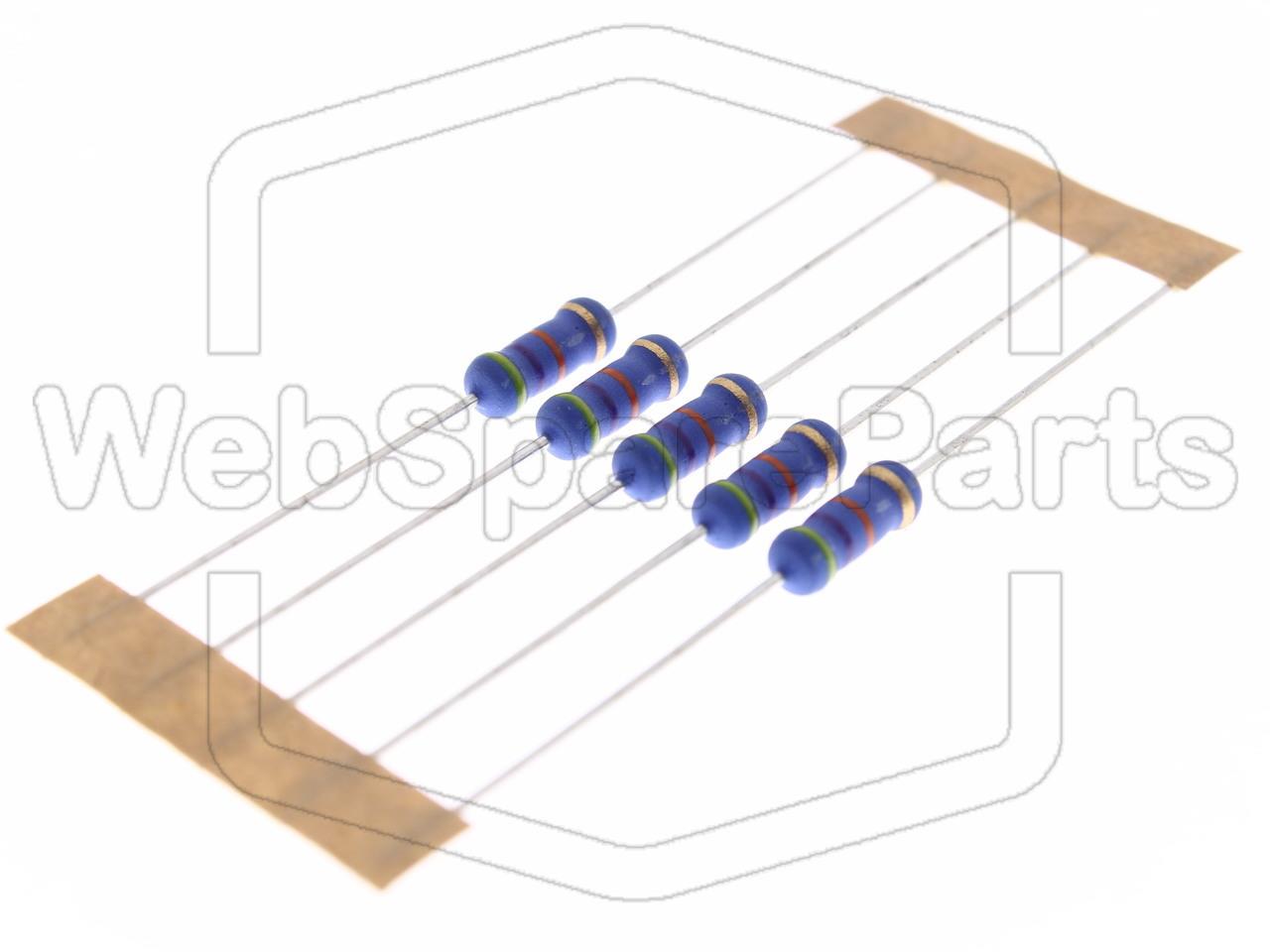 5x Resistencia de película metálica 47kR 1W ±5% Ø4x10mm