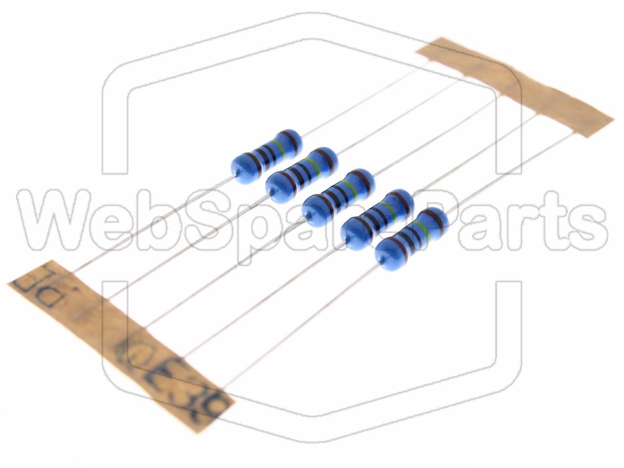 5x Resistencia de película metálica 1MR 1W ±1% Ø3.5x10mm