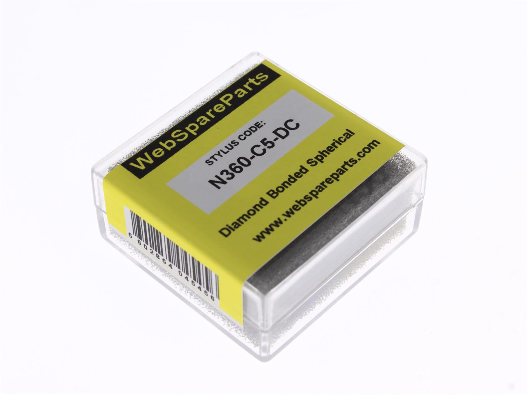 Aguja para tocadiscos N360-C5-DC con punta esférica diamantada