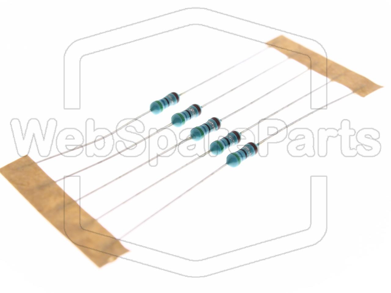 5x Resistencia de película metálica 5.6R 0.6W ±1% Ø2.5x6.8mm