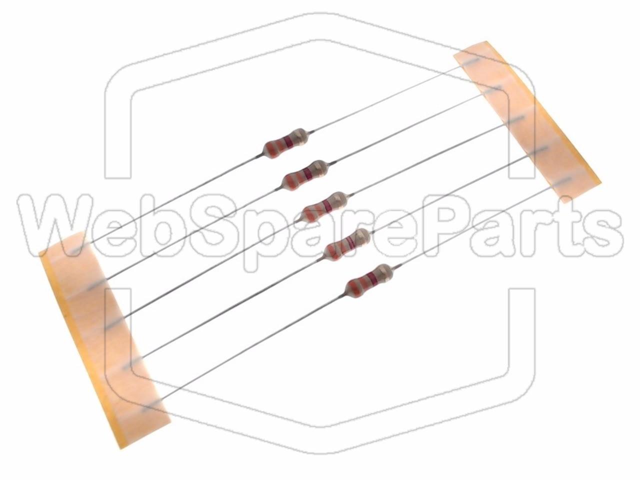 5x Resistencia de película de carbono 3.3kR 0.25W ±5% Ø2.3x6mm