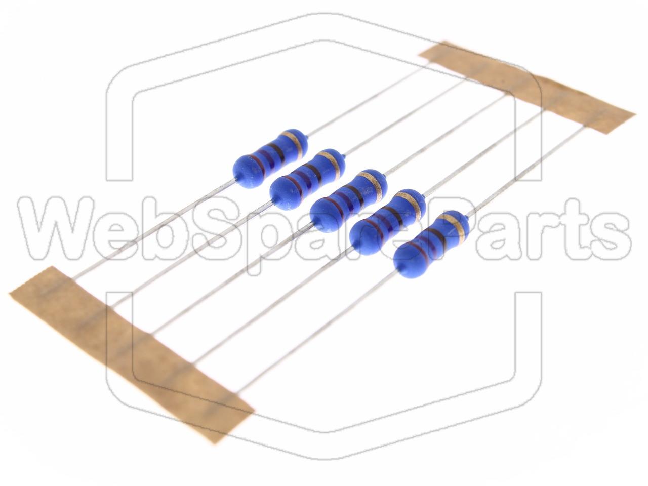 5x Resistencia de película metálica 270R 1W ±5% Ø4x10mm