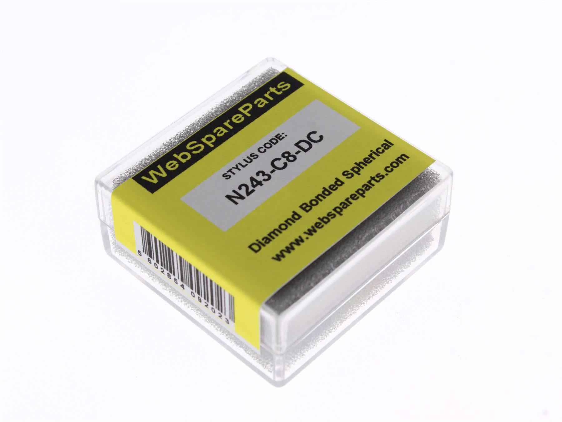 Aguja para tocadiscos N243-C8-DC con punta esférica diamantada