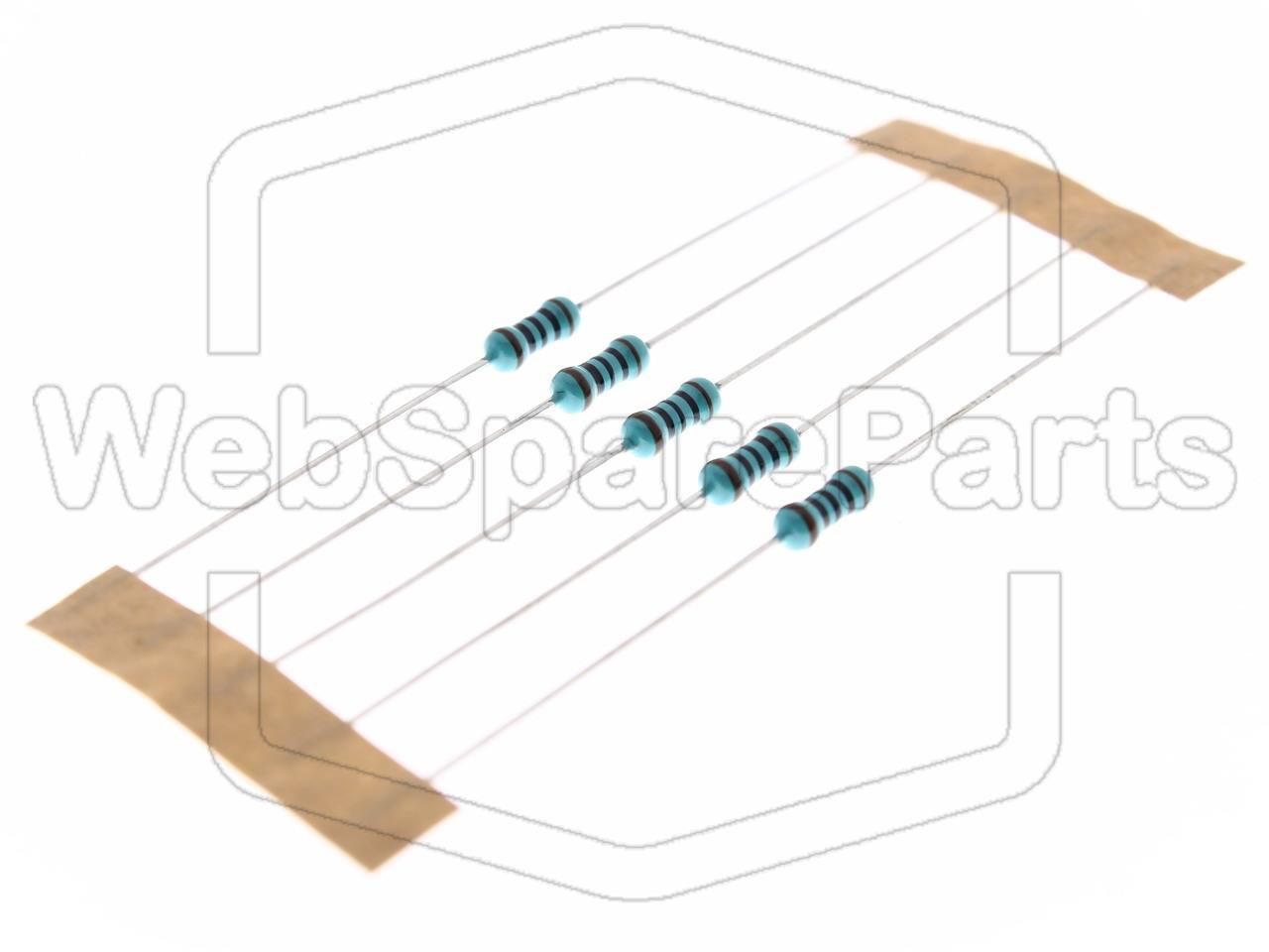 5x Resistencia de película metálica 100R 0.6W ±1% Ø2.5x6.8mm