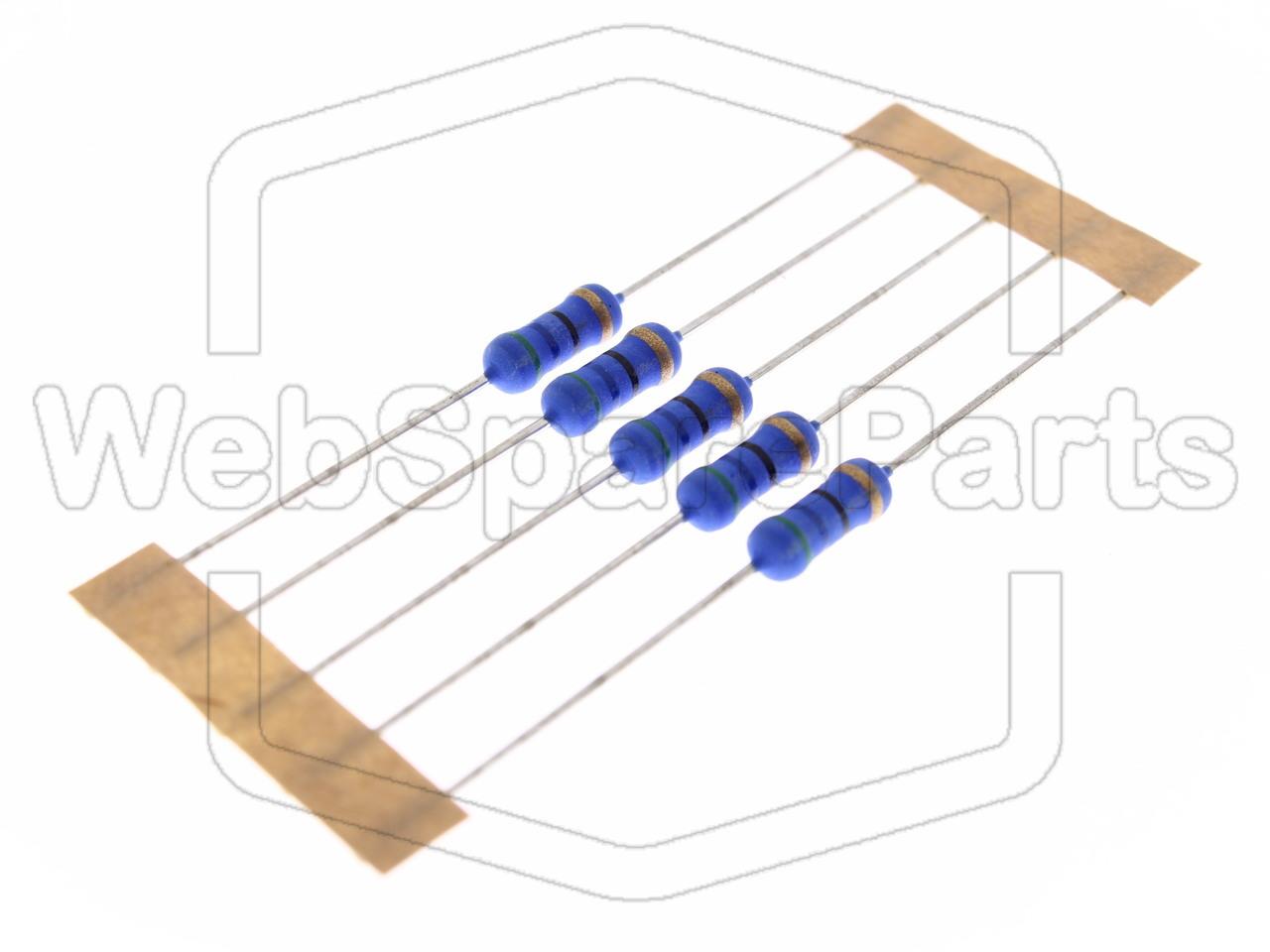 5x Resistencia de película metálica 56R 1W ±5% Ø4x10mm
