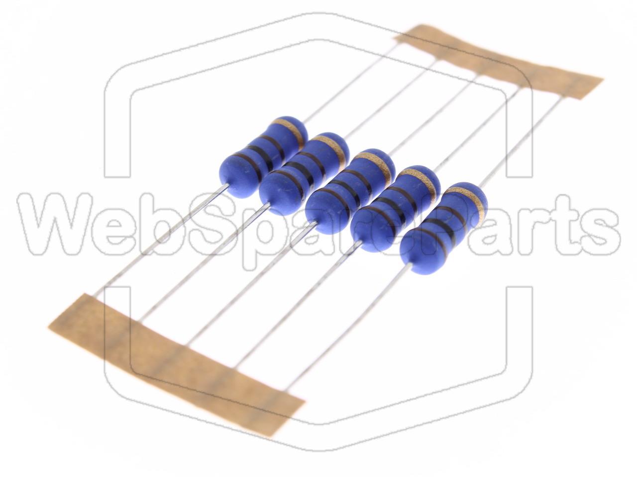 5x Resistencia de película metálica 100R 2W ±5% Ø5x12mm