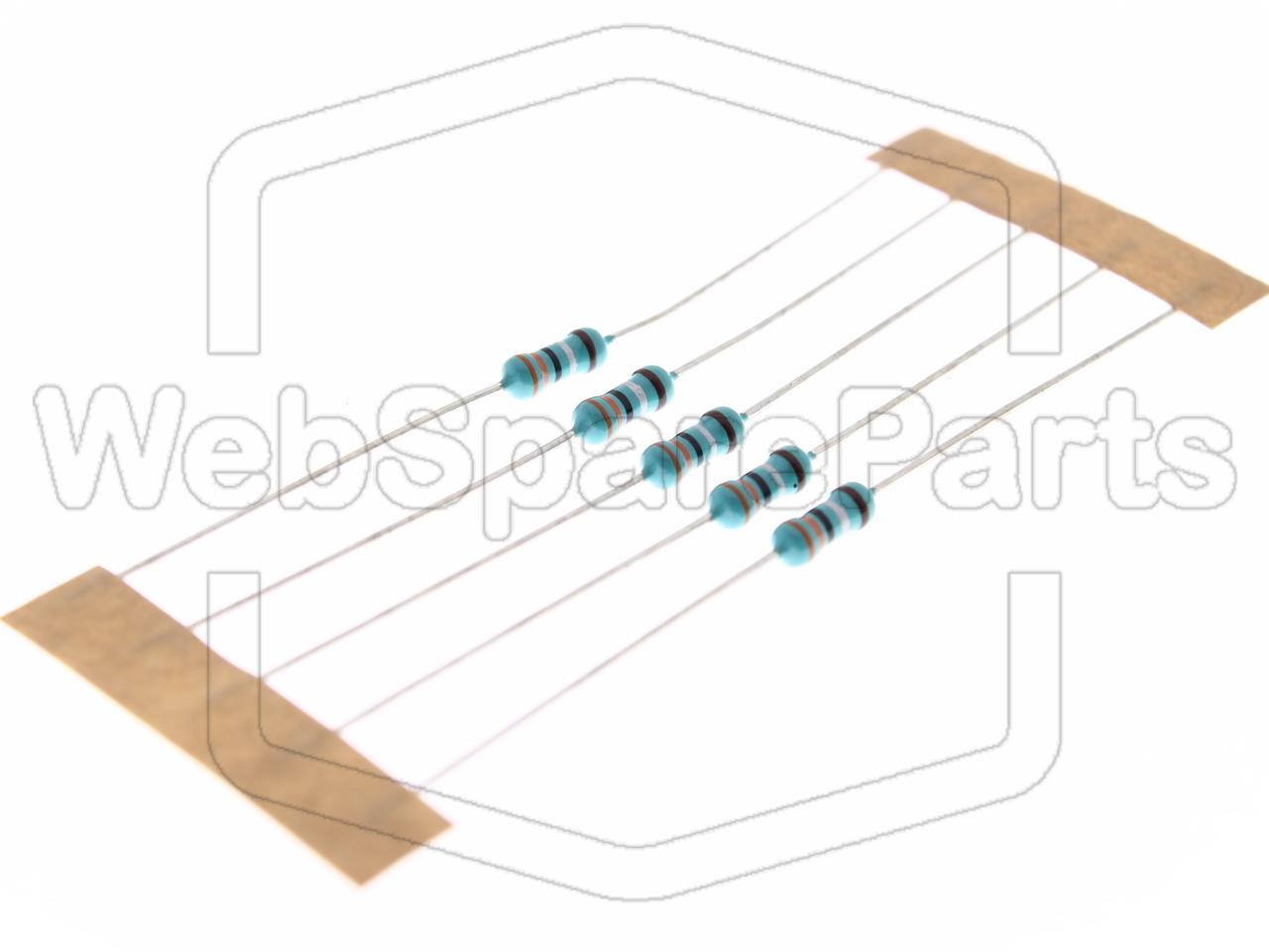 5x Resistencia de película metálica 3.3R 0.6W ±1% Ø2.5x6.8mm