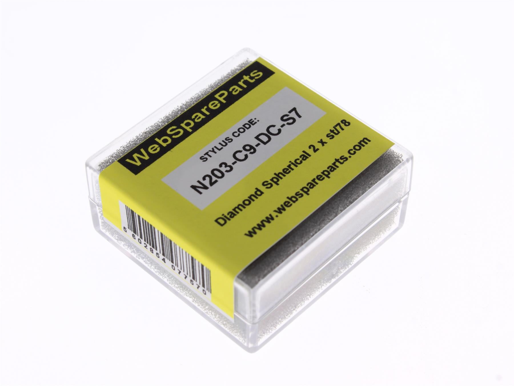 Aguja para tocadiscos N203-C9-DC-S7 con punta esférica diamantada
