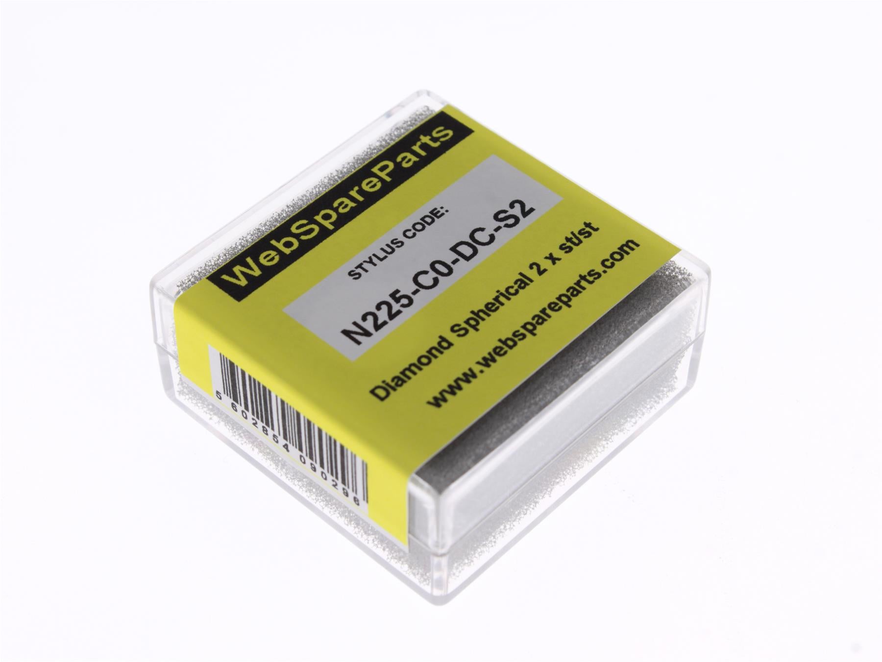 Aguja para tocadiscos N225-C0-DC-S2 con punta esférica diamantada (doble)