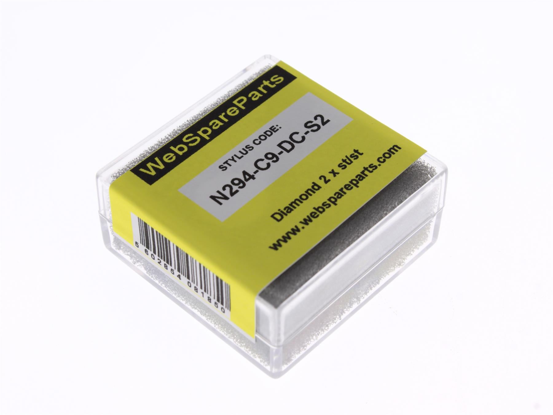 Aguja para tocadiscos N294-C9-DC-S2 con punta esférica diamantada (doble)
