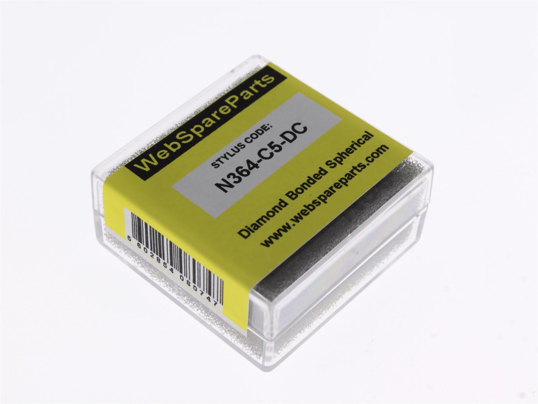 Aguja para tocadiscos N364-C5-DC con punta esférica diamantada