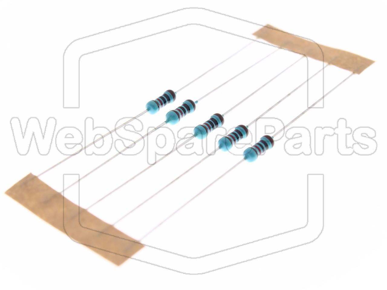 5x Resistencia de película metálica 120R 0.6W ±1% Ø2.5x6.8mm