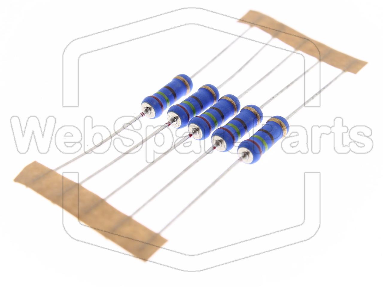 5x Resistencia de película metálica 240R 2W ±5% Ø4x11mm