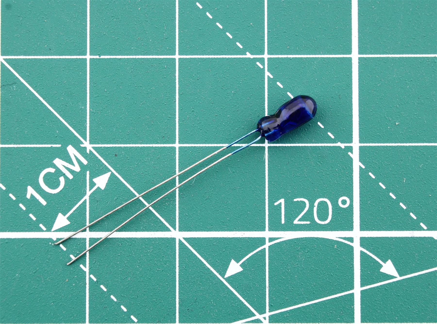 Lámpara miniatura 12 voltios 30 mA Ø 3 mm 12 VDC 30 mA - Azul