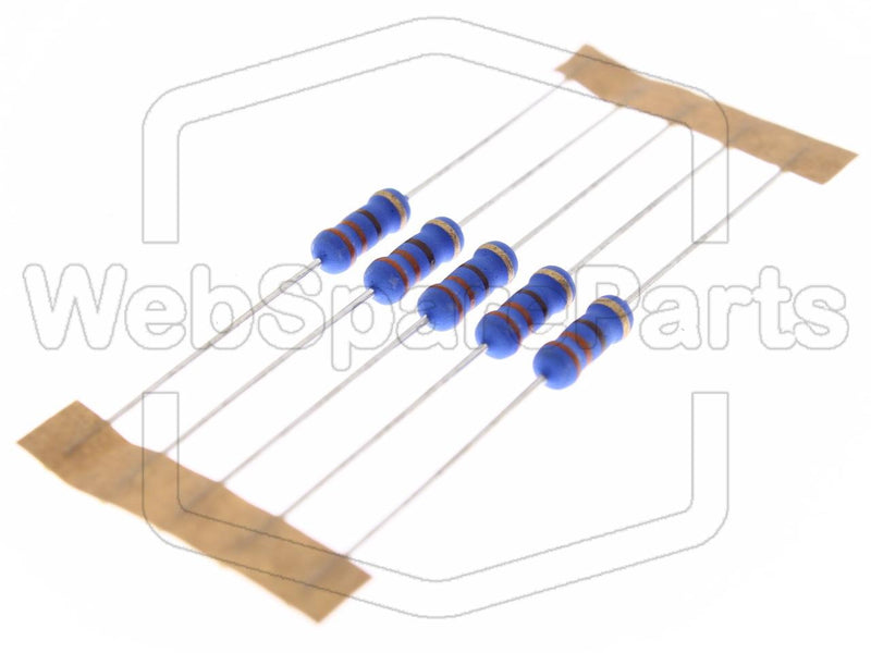 5x Resistencia de película metálica 330R 1W ±5% Ø4x10mm