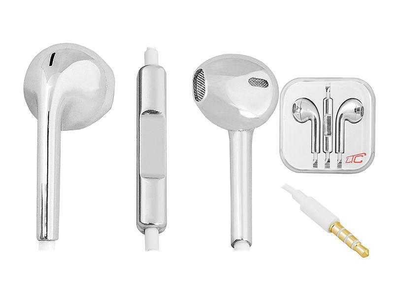 Auriculares Smartphone com Microfone Cinzentos