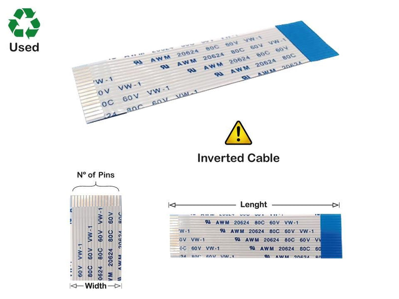 22 Pins Cable Plano invertido L=100mm W=28.75mm