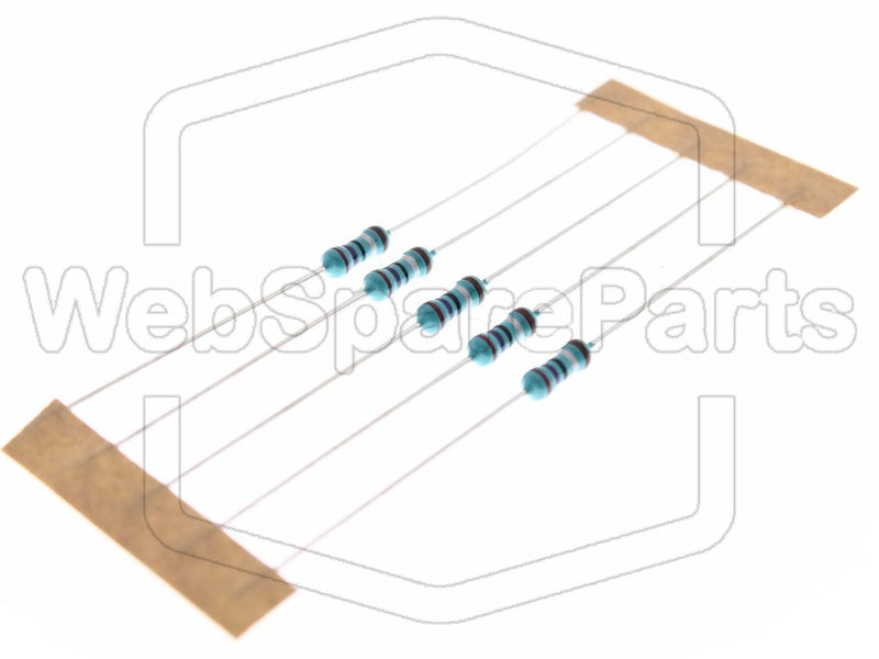 5x Resistencia de película metálica 2.7R 0.6W ±1% Ø2.5x6.8mm