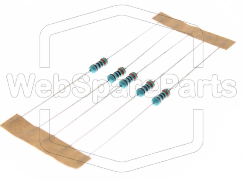 5x Metallic Film Resistance 3.3kR 0.6W ±1% Ø2.5x6.8mm