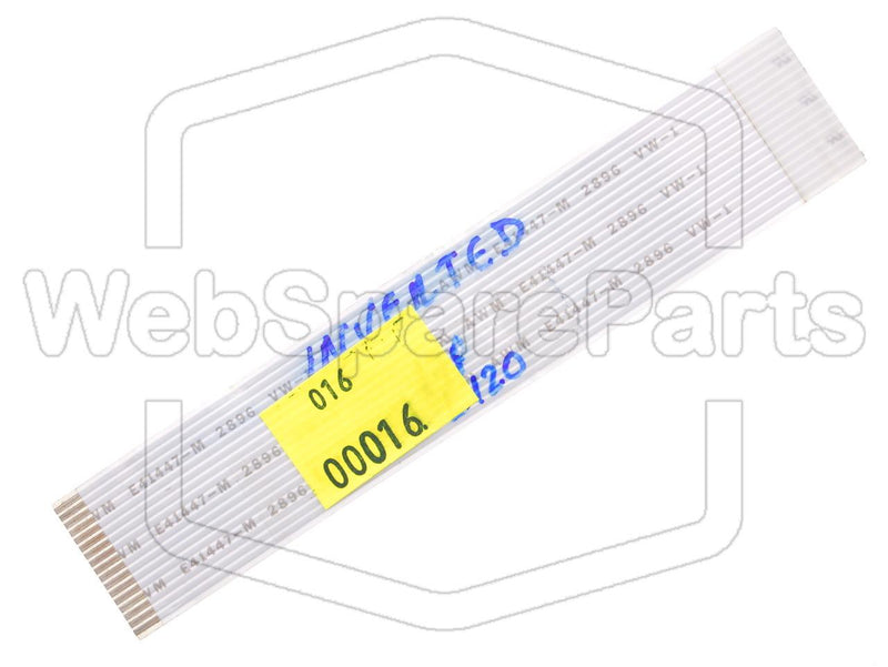 17 Pins Cable Plano invertido L=120mm W=22.58mm