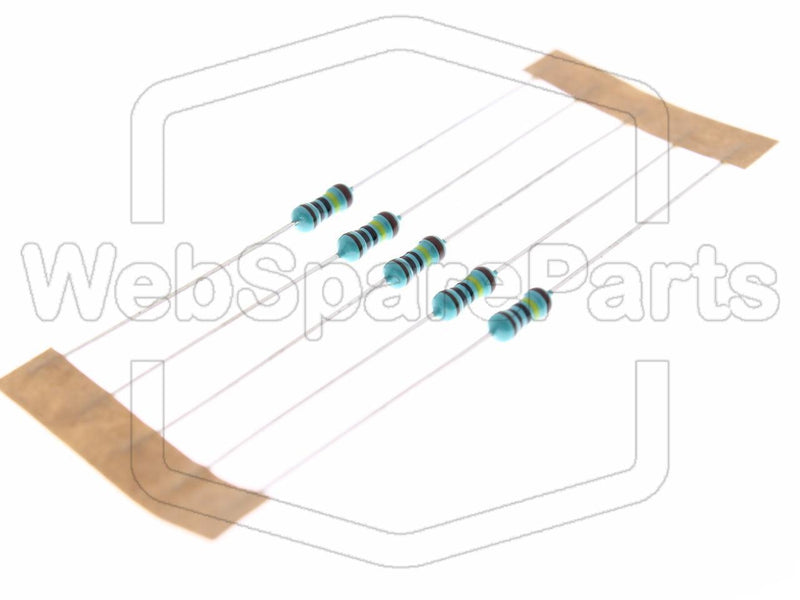 5x Resistencia de película metálica 1MR 0.6W ±1% Ø2.5x6.8mm