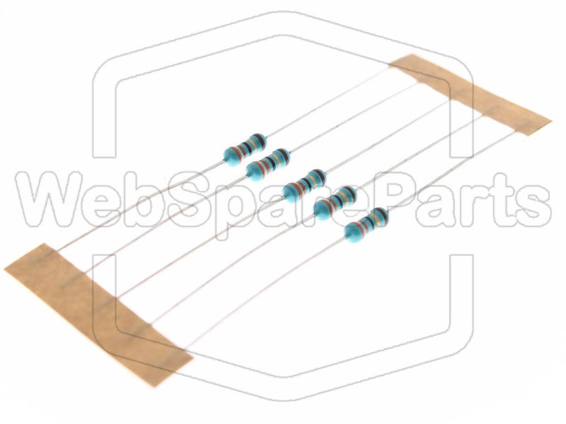 5x Resistencia de película metálica 33R 0.6W ±1% Ø2.5x6.8mm