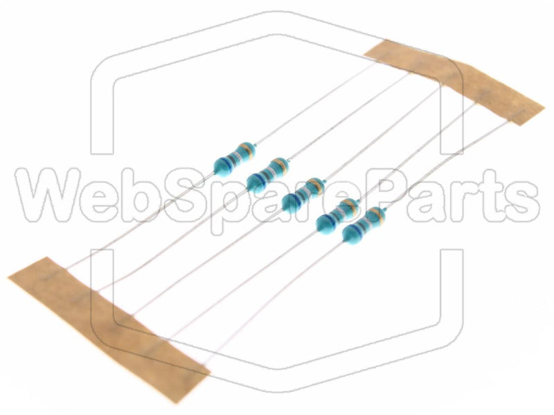 5x Resistencia de película metálica 0.68R 0.6W ±5% Ø2.5x6.8mm