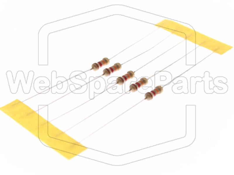 5x Resistencia de película de carbono 12kR 0.25W ±5% Ø2.3x6mm