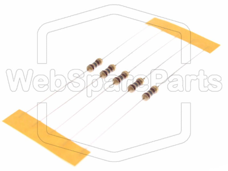 5x Resistencia de película de carbono 180R 0.25W ±5% Ø2.3x6mm