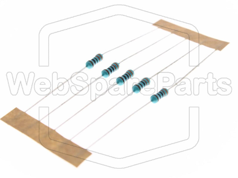 5x Resistencia de película metálica 330R 0.6W ±1% Ø2.5x6.8mm