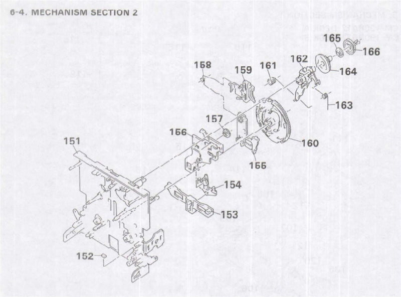 Sony Part Number 3-359-453-01 SPRING (PR ARM), TORSION Pos.(163)